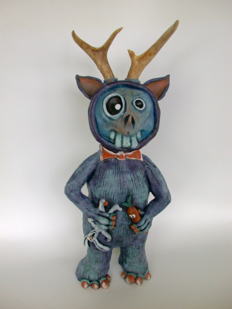</br><p align="left"><strong><em>The Horned One</em></strong></br>22" tall</br>Ceramic, acrylic</br>$215</br><strong><a href="https://checkout.square.site/buy/JHDFHRAJVCTUPWP3ACR4R246">PURCHASE</a></strong></p><br>