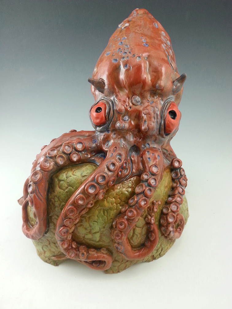 </br><p align="left"><strong><em>Octopus</em></strong></br>11.5" tall</br>Ceramic, underglaze</br>$450</br><strong><a href="https://checkout.square.site/buy/YG6IJMPS4U6HZB4UXCKWY5VQ">PURCHASE</a></strong></p><br>